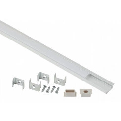 Комплект с врезным анодированным профилем с фланцем CAB251 21х6мм, 2м (5/80/2400) ЭРА