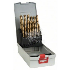 Набор сверл по металлу 25 HSS-TiN 135градусов 1-13мм