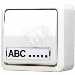 Выключатель 10AX 250V накладной с полем для надписи белый Выключатель 10AX 250V накладной с полем для надписи белый