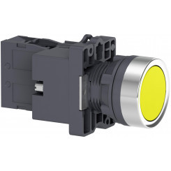 Кнопка со светодиодной подсветкой 24В желтая 1НО