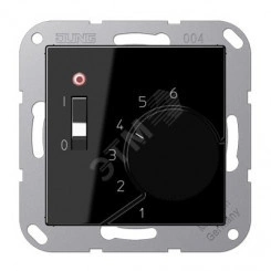 Накладка для регулятора температуры воздуха помещений  Серия A500  Материал- термопласт  Цвет- черный