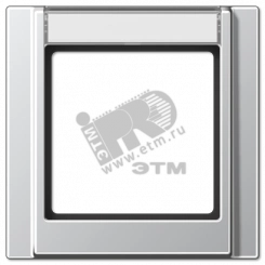 Рамка 1 пост с полем для надписи алюминий