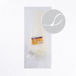 Хомут нейлоновый многоразовый 8x400мм, белый (100шт в упак) Stekker Хомут нейлоновый многоразовый 8x400мм, белый (100шт в упак) Stekker