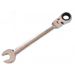 Ключ комбинированный трещоточный шарнирный 30х30 хромированный
