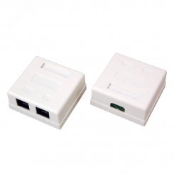 Розетка сетевая LAN. на стену. (2 гнездо 8Р8С (Rj-45). 5e кат) Розетка сетевая LAN. на стену. (2 гнездо 8Р8С (Rj-45). 5e кат)