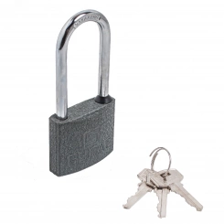 Замок навесной с цилиндровым механизмом секрета, БУЛАТ ВС 365-01 серый