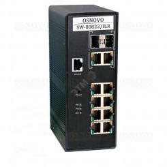 Промышленный управляемый (L2+) PoE коммутатор Gigabit Ethernet на 10 портов.