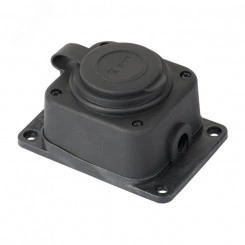 Роз. одномест. с защит. крышкой каучуковая 230В 2P+PE 16A IP44 EKF DIY Роз. одномест. с защит. крышкой каучуковая 230В 2P+PE 16A IP44 EKF DIY