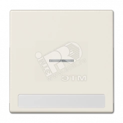 Клавиша для  выключателя с подсветкой и полем для надписи  слоновая кость