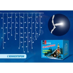 Бахрома светодиодная со статическим свечением 3м Соединяемая 200 светодиодов Белый свет Провод белый ULD-B3010-200/SWK WHITE IP67 Бахрома светодиодная со статическим свечением 3м Соединяемая 200 светодиодов Белый свет Провод белый ULD-B3010-200/SWK WHITE IP67