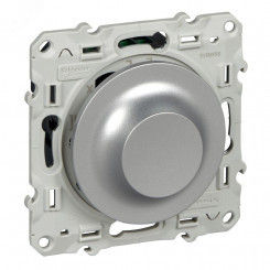 Светорегулятор ODACE LED поворотно-нажимной универсальный 4-400Вт алюминий