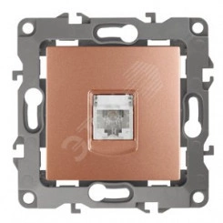 Розетка телефонная RJ11, Эра12, медь, 12-3105-14 Розетка телефонная RJ11, Эра12, медь, 12-3105-14