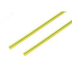 Термоусаживаемая трубка 6,0 3,0 мм, желто-зеленая, упаковка 50 шт. по 1 м