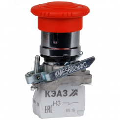 Кнопка КМЕ5522мФС-красный-2но+2нз-гриб-IP54-КЭАЗ