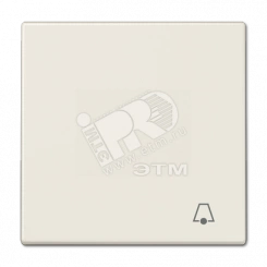 Клавиша для  выключателя с символом  звонок   слоновая кость