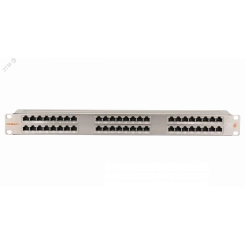 Патч-панель 19д 1U 48 портов Cat 6 RJ45/8P8C экран металлик Патч-панель 19д 1U 48 портов Cat 6 RJ45/8P8C экран металлик