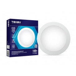 Светильник светодиодный ДВО-R1-18-6.5K-IP20 225х18мм 18Вт 1440лм 6500К IP20 TOKOV ELECTRIC TOK-R1-18-6.5K-IP20