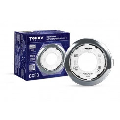 Светильник GX 53-CH-1 106х48мм хром металл+пластик TOKOV ELECTRIC TOK-GX53-CH-1
