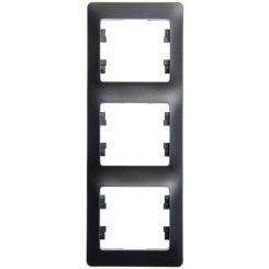 Рамка 3-м Glossa верт. антрацит SchE GSL000707