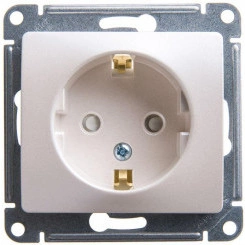 Розетка 1-м СП Glossa 16А IP20 с заземл. защ. шторки механизм перламутр. SchE GSL000645