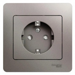 Розетка 1-м СП Glossa 16А IP20 250В с заземл. защ. шторки в сборе платина SchE GSL001244