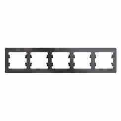 Рамка 5-м Glossa горизонт. графит SchE GSL001305 Рамка 5-м Glossa горизонт. графит SchE GSL001305