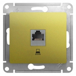 Розетка компьютерная 1-м Glossa RJ45 кат.5E механизм фисташк. SchE GSL001081K Розетка компьютерная 1-м Glossa RJ45 кат.5E механизм фисташк. SchE GSL001081K