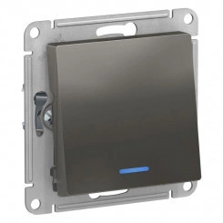 Механизм переключателя проходного 1-кл. СП AtlasDesign 10А IP20 (сх. 6а) 10AX с подсветкой сталь SchE ATN000963 Механизм переключателя проходного 1-кл. СП AtlasDesign 10А IP20 (сх. 6а) 10AX с подсветкой сталь SchE ATN000963