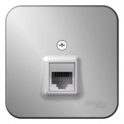 Розетка компьютерная 1-м ОП Blanca RJ45 кат.5E с изолир. пластиной алюм. SchE BLNIA045003 Розетка компьютерная 1-м ОП Blanca RJ45 кат.5E с изолир. пластиной алюм. SchE BLNIA045003