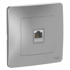 Розетка компьютерная 1-м СП BLANCA RJ45 кат.5e алюм. SchE BLNIS045003 Розетка компьютерная 1-м СП BLANCA RJ45 кат.5e алюм. SchE BLNIS045003