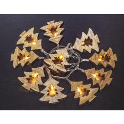 Гирлянда 14 046 NGF-D008-10WW-2AA-деревянные елочки Navigator 14046