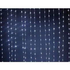 Гирлянда "Занавес-водопад" LDCL300C-W 300 бел. светодиодов 1.5х2.2м внутр. SHLights 4690601043610