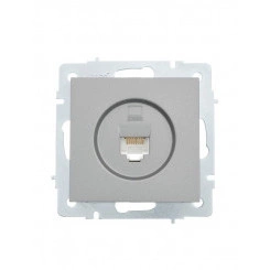 Розетка компьютерная 1-м СП Vesna механизм платина LEZARD 742-3588-139 Розетка компьютерная 1-м СП Vesna механизм платина LEZARD 742-3588-139