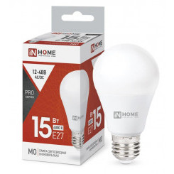 Лампа светодиодная низковольтная LED-MO-PRO 15Вт 12-48В Е27 4000К 1200лм IN HOME 4690612036182