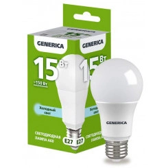 Лампа светодиодная A60 15Вт грушевидная 6500К E27 230В GENERICA LL-A60-15-230-65-E27-G Лампа светодиодная A60 15Вт грушевидная 6500К E27 230В GENERICA LL-A60-15-230-65-E27-G