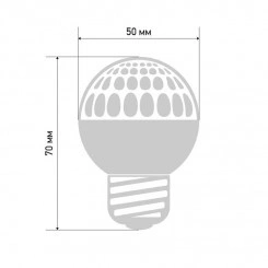 Лампа светодиодная 1Вт шар d50 9LED красн. E27 Neon-Night 405-212