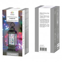 Фонарь декоративный с эффектом снегопада и подсветкой "Рождество" бел. NEON-NIGHT 501-065 Фонарь декоративный с эффектом снегопада и подсветкой "Рождество" бел. NEON-NIGHT 501-065