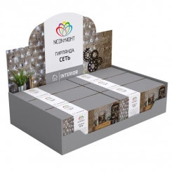 Гирлянда светодиодная "Сеть" 1.8х1.5м 180LED син. 15Вт IP20 провод прозр. ПВХ Neon-Night 215-133