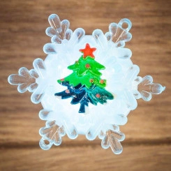 Фигура светодиодная "Елочка на снежинке" RGB на присоске 9.5х9.5см Neon-Night 501-037 Фигура светодиодная "Елочка на снежинке" RGB на присоске 9.5х9.5см Neon-Night 501-037