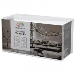 Гирлянда светодиодная "Айсикл" (бахрома) "Сосульки" 1.5х0.25м 10LED тепл. бел. 0.51Вт IP20 провод прозр. Neon-Night 303-067 Гирлянда светодиодная "Айсикл" (бахрома) "Сосульки" 1.5х0.25м 10LED тепл. бел. 0.51Вт IP20 провод прозр. Neon-Night 303-067
