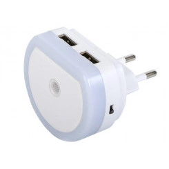 Ночник NL-01 USB датчик освещения 2хUSB-выход ФАZА 5034716