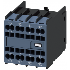 Модуль блок-контактов 2НО+2НЗ: 1НО 1НЗ 1НЗ 1НО для вспомогательного контактора типоразмер S00 пружинные клеммы din en 50011 Siemens 3RH29112XA220MA0