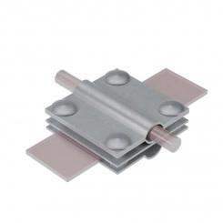 Соединитель заземляющий 4SZ-5-12-D10-20-B40 HD для прутка d5-12мм стержня d10-20мм полосы до 40мм с 4 пластинами сталь гор. оцинк. КМ MA0348