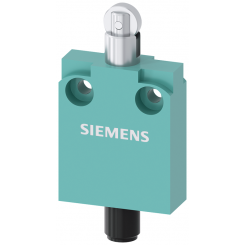 Выключатель позиционный компактный 40мм ширина с М12 коннектор быстродействующие контакты (SNAP-ACTION) 1НО+1НЗ роликовый плунжер специальная конструкция Siemens 3SE54230CD201EB1