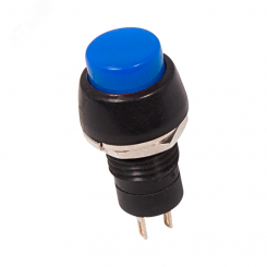 Выключатель-кнопка  250V 1А (2с) ON-OFF  синяя  Micro  REXANT