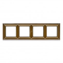 Рамка 4-местная для вертикальной и горизонтальной установки. Серия- Eco DECO. Материал- термопласт. Цвет- антик.