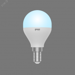 Лампа светодиодная LED 7.5 Вт690 Лм 4100К белая E14 Шар Basic Gauss