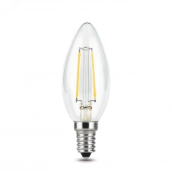 Лампа светодиодная LED 5 Вт 420 Лм 2700К теплая Е14 Свеча Filament Gauss