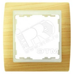 Рамка на 1 пост, S82, сосна - сл.кость