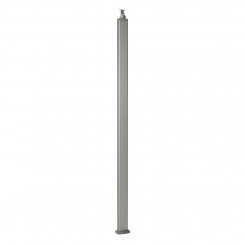 Универсальная колонна алюминиевая с крышкой из алюминия 1 секция, высота 2,77 метра, с возможностью увеличения высоты до 4,05 метра, цвет алюминий